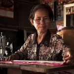 The Seamstress sews her Silk